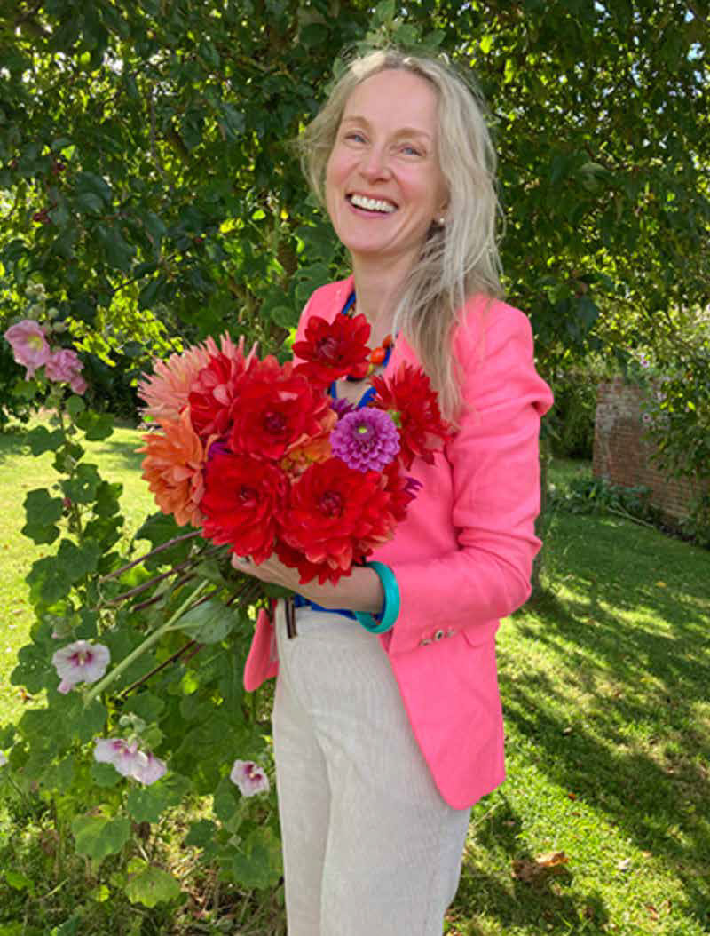 Laura Heybrook with bouquet