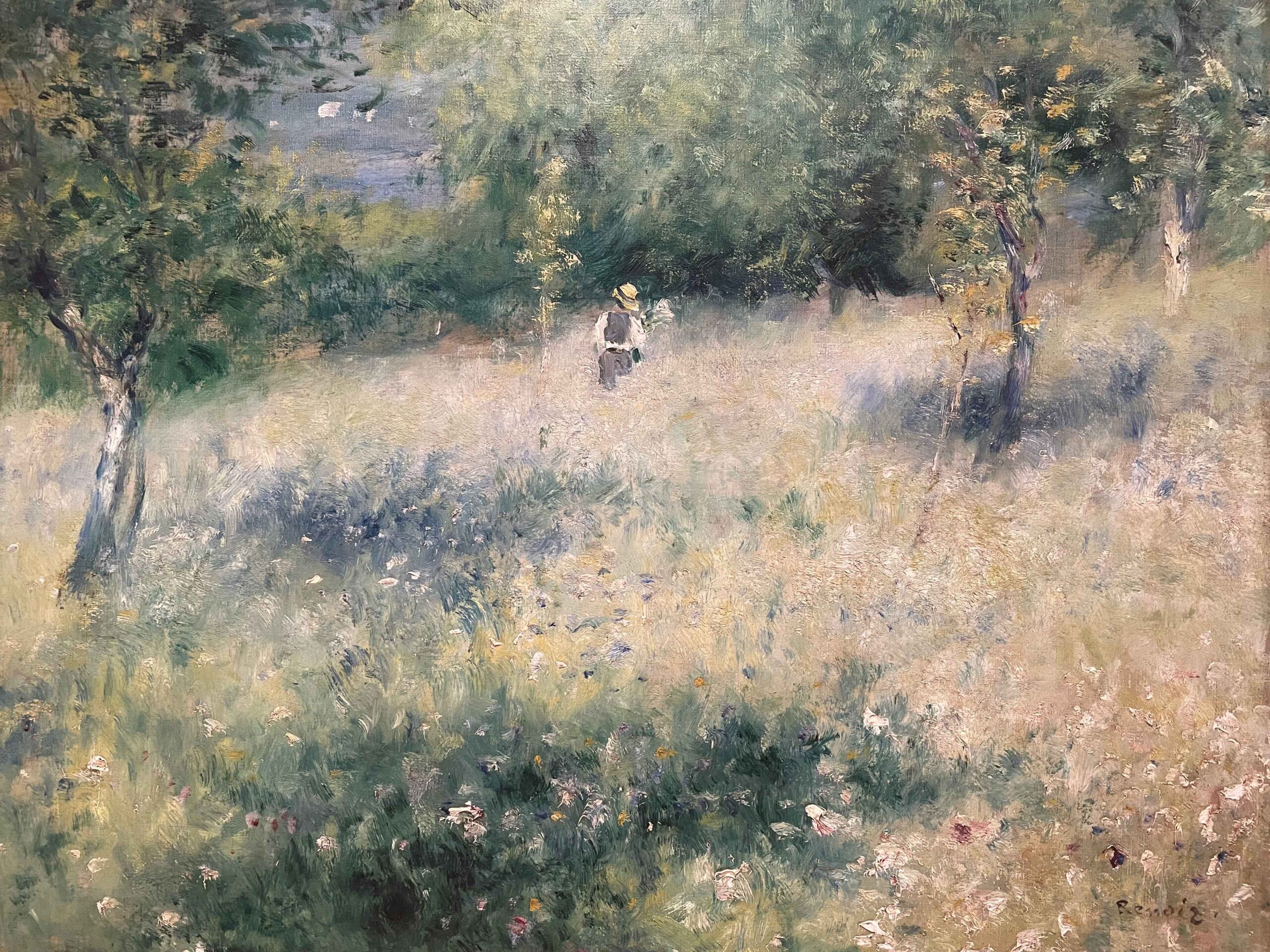 Painting of a meadow in spring at the Courtauld Gallery, London