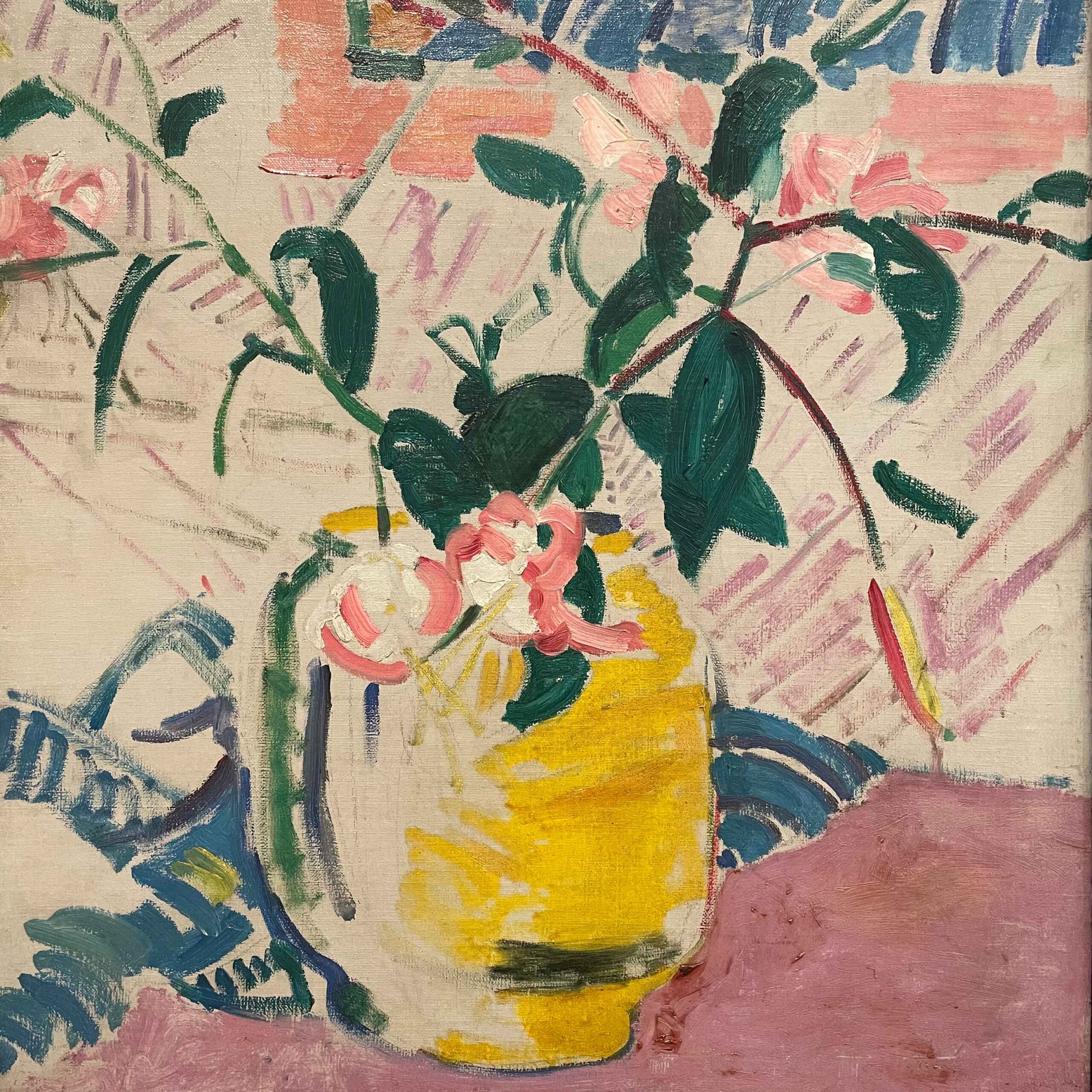 Painting of a Vase of lilies